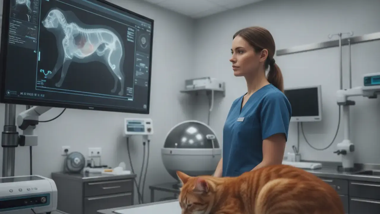Clínica veterinária premium com tecnologia avançada para diagnóstico e tratamento de pets
